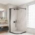 Rideau de douche pliable gris dans une salle de bain moderne