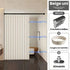 Rideau de douche magnétique beige uni avec crochets à billes, sangles et aimants