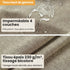 Tissu effet lin taupe épais 230 g/m² avec revêtement imperméable 4 couches